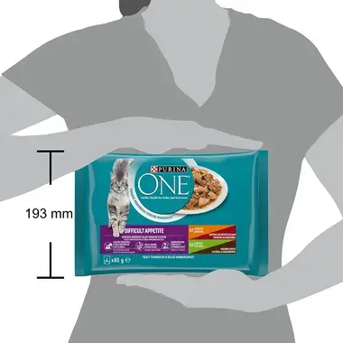PURINA ONE Multipack DIFFICULT APPETITE mini filetky s kuraťom a mrkvou