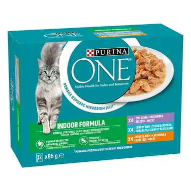 PURINA ONE Multipack Indoor mini filetky s kuraťom