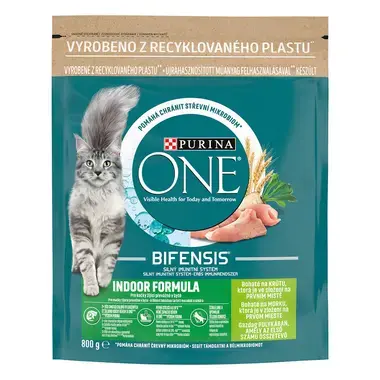 Purina ONE Indoor s morkou a celozrnnými obilninami