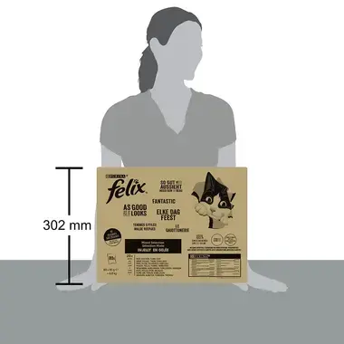 FELIX Fantastic Multipack hovädzie/ kura/ tuniak/ treska v želé 80x85g