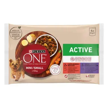 ONE MINI Dog Active Hovädzie a kačica v šťave
