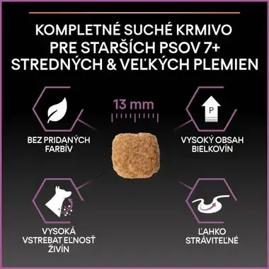 PRO PLAN MEDIUM & LARGE ADULT 7+ AGE DEFENCE granule pre psov s kuraťom