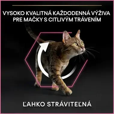 PRO PLAN CAT ADULT DELICATE DIGESTION suché krmivo pre mačky s morkou