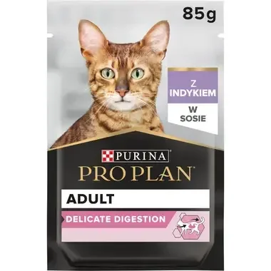 PRO PLAN CAT DELICATE DIGESTION, mokré krmivo pre mačky s morkou