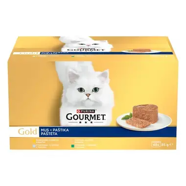 GOURMET GOLD Multipack paštéty kura, morka, králik, tuniak