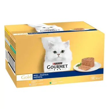 GOURMET GOLD Multipack paštéty kura, morka, králik, tuniak
