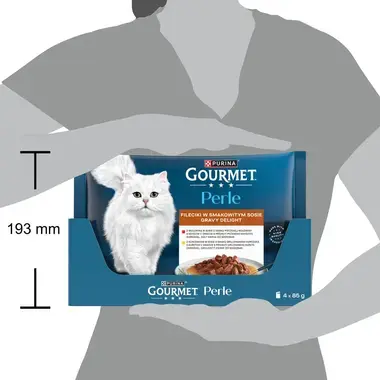 Gourmet Perle Gravy Delight kapsičky pre mačky kura, hovädzie v omáčke