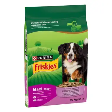 PURINA® Friskies® Maxi, granuly pre psy, s hovädzím a zeleninou