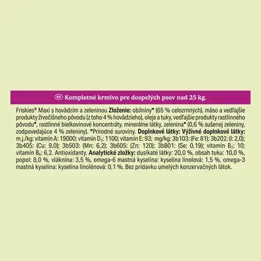 PURINA® Friskies® Maxi, granuly pre psy, s hovädzím a zeleninou