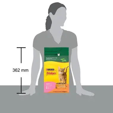 Friskies Junior granuly pre mačiatka kura a morka, s mliekom, zelenina