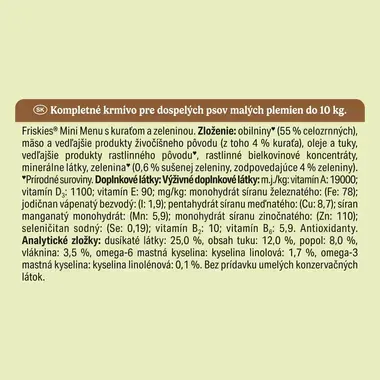 Friskies® Mini Menu s kuraťom a zeleninou