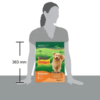 Friskies® Balance s lahodnou kombináciou kuraťa, hovädzieho a so zeleninou