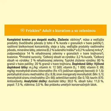 Friskies granuly pre mačky kura, zelenina