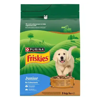 Friskies® Junior s morkou a zeleninou s mliekom