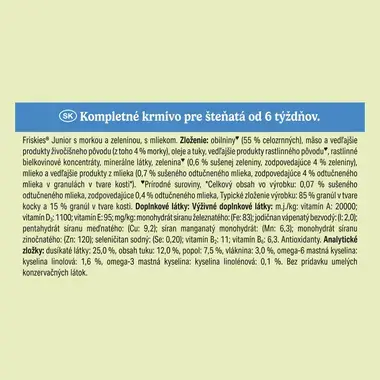 Friskies® Junior s morkou a zeleninou s mliekom