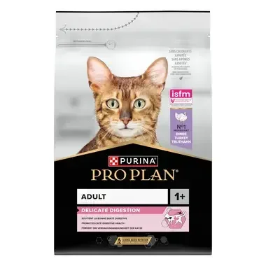 PRO PLAN CAT ADULT DELICATE DIGESTION suché krmivo pre mačky s morkou