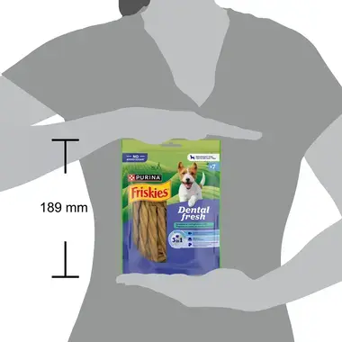 Friskies Dental Fresh maškrty pre psov 3v1 S