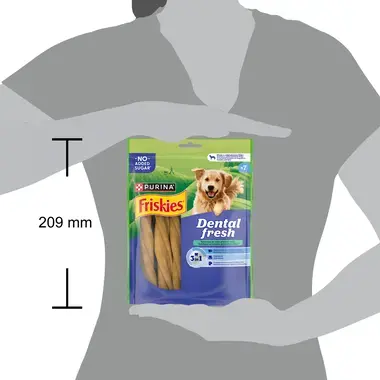 Friskies Dental Fresh maškrty pre psov 3v1 M