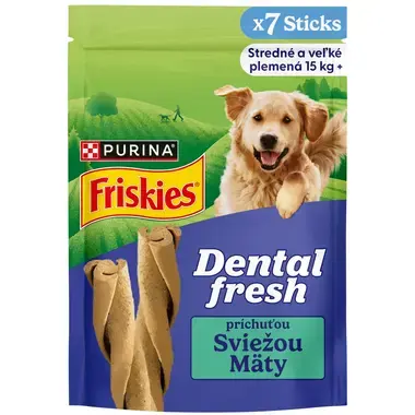Friskies Dental Fresh maškrty pre psov 3v1 M