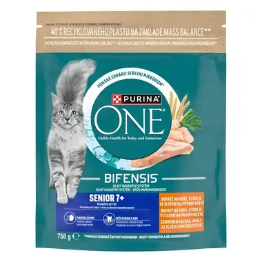 Purina ONE Bifensis Senior 7+ granule pre mačky kura