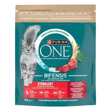Purina ONE Bifensis Sterilised granuly pre mačky hovädzie