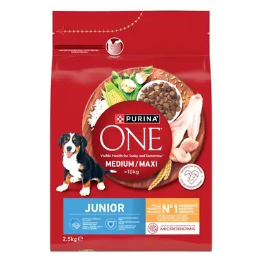 Purina ONE® Medium/Maxi Junior granule pre šteniatka kura