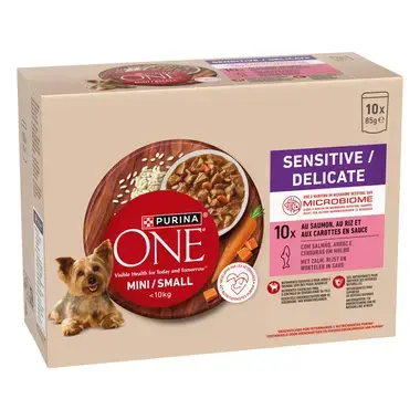 Purina® ONE® Mini Dog Sensitive kapsičky pre psov losos v šťave