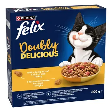 FELIX® Doubly Delicious s lahodnou kombináciou kuraťa a morky, bohaté na cviklu