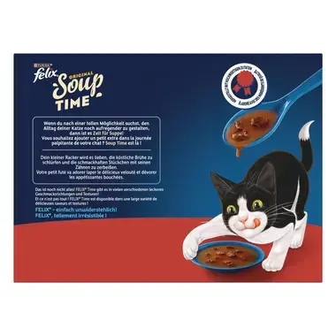 FELIX® Soup polievky s hovädzím, kuraťom, jahňacím 12 x 48 g