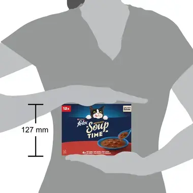 FELIX® Soup polievky s hovädzím, kuraťom, jahňacím 12 x 48 g