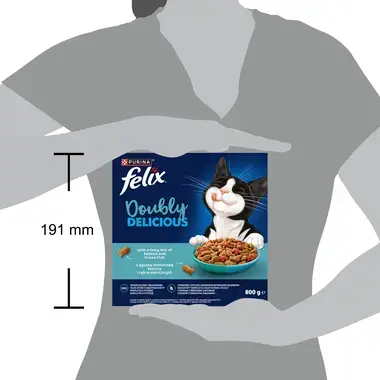 FELIX® Doubly Delicious s lahodnou kombináciou lososa a morských rýb, bohaté na cviklu