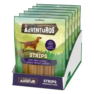 AdVENTuROS® Strips s príchuťou zveriny - predná strana