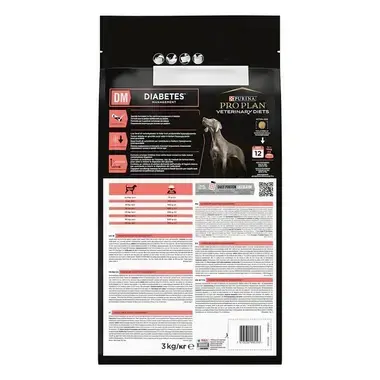 PURINA® PRO PLAN® VETERINARY DIETS DM Diabetes Management - zadná strana