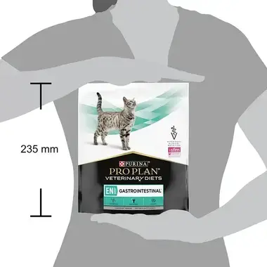 PURINA® PRO PLAN® VETERINARY DIETS EN St/Ox Gastrointestinal - porovnanie velikosti