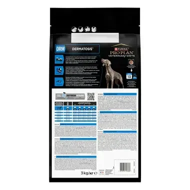 PURINA® PRO PLAN® VETERINARY DIETS DRM Dermatosis - zadná strana