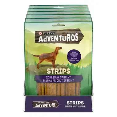 AdVENTuROS® Strips s príchuťou zveriny - predná strana