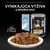 Konzerva PRO PLAN All Size Adult Grain Free s rybou, vedľa nej miska s kúskami ryby a cukety v šťave na čiernom pozadí s nápi