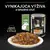 Konzerva PRO PLAN All Size Adult Grain Free s jahňacím mäsom, vedľa nej miska s kúskami jahňaciny a tekvice v šťave na čierno