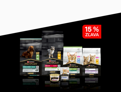 Obrázok s produktmi Pro Plan 15 % zľava