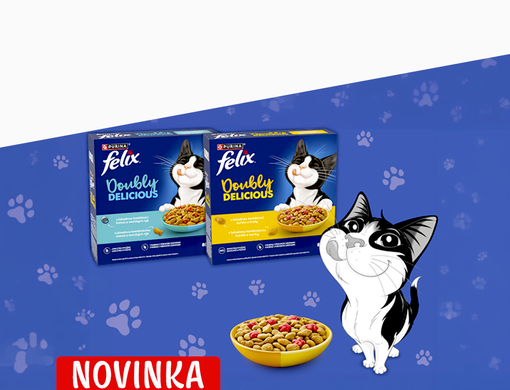 Mačka Felix s granulami Felix® Doubly Delicious